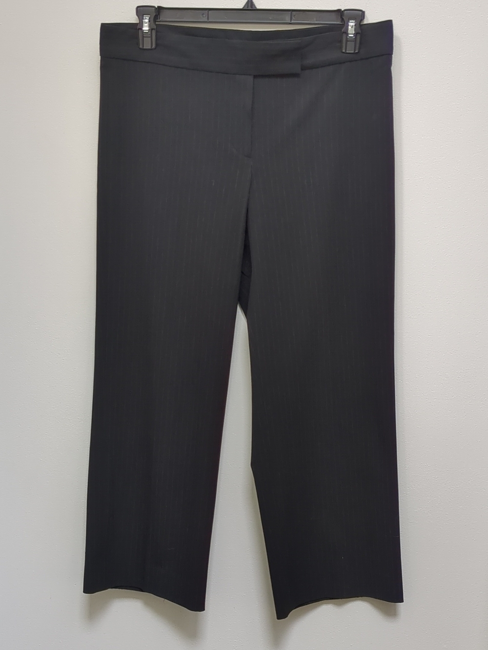 DKNY Pants Women's Size 14 Pin Striped Vintage Straight Leg Zip Y2K cropped